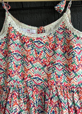 Multicolor Printed Work Cotton Dress