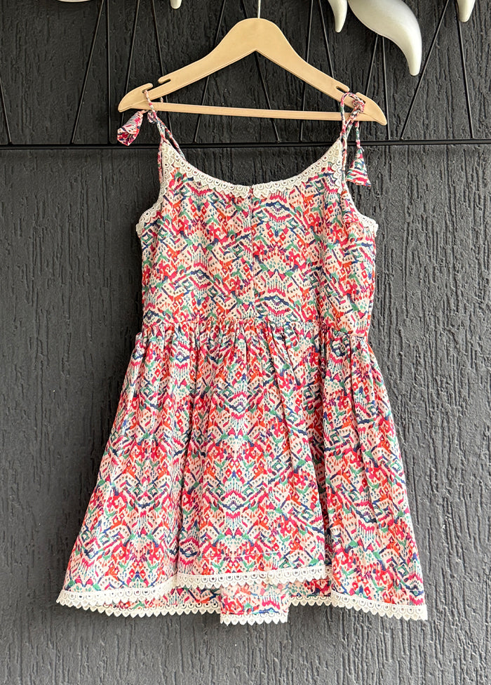 Multicolor Printed Work Cotton Dress