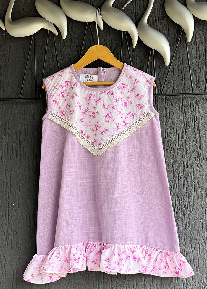 Cream Printed Work Silk Dress