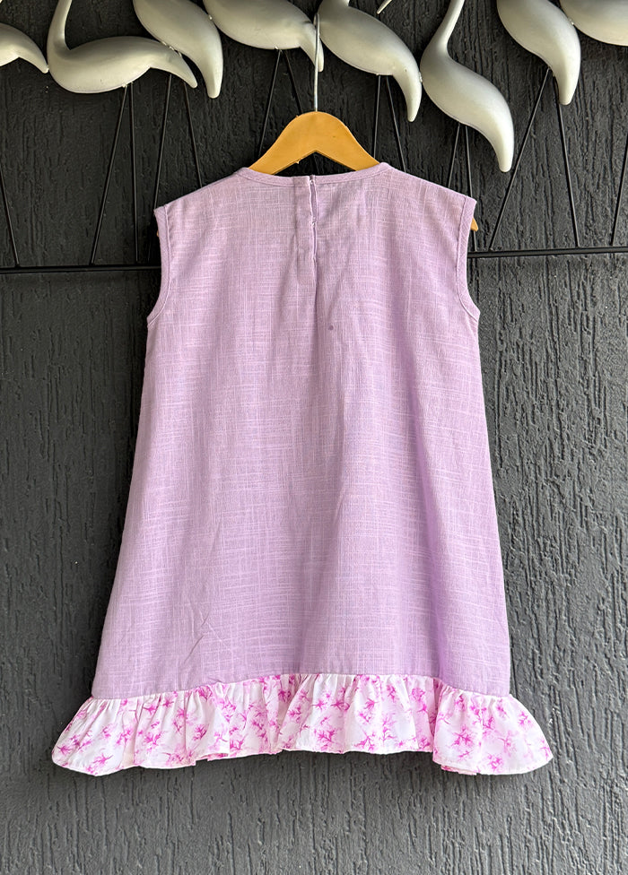 Cream Printed Work Silk Dress