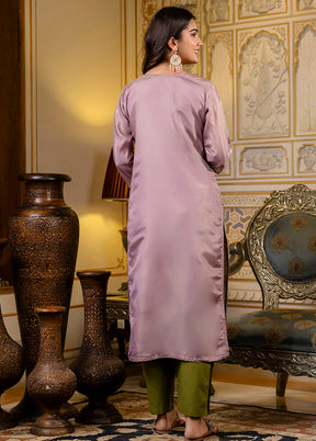 Lavender Readymade Silk Kurti