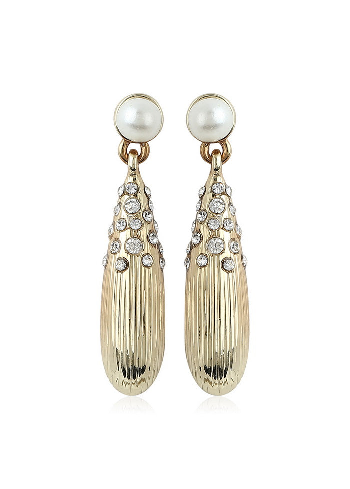 Estele Black Big Hoop Drop Earrings For Women - Indian Silk House Agencies