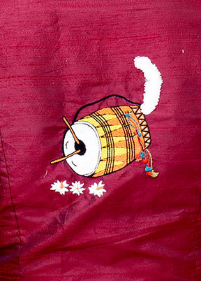 Magenta Silk Designer Blouse - Indian Silk House Agencies