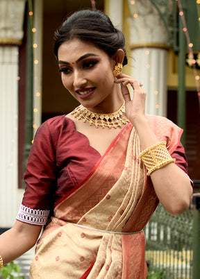 Maroon Silk Designer Blouse - Indian Silk House Agencies