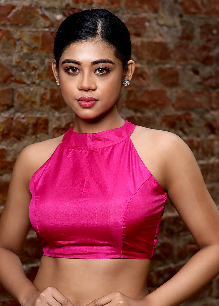 Pink Silk Designer Blouse - Indian Silk House Agencies
