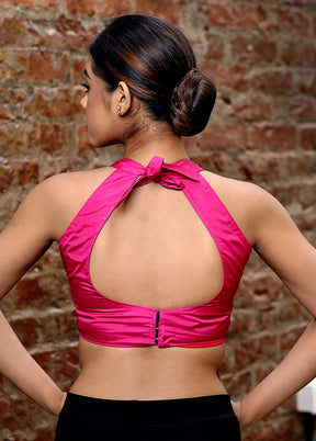 Pink Silk Designer Blouse - Indian Silk House Agencies