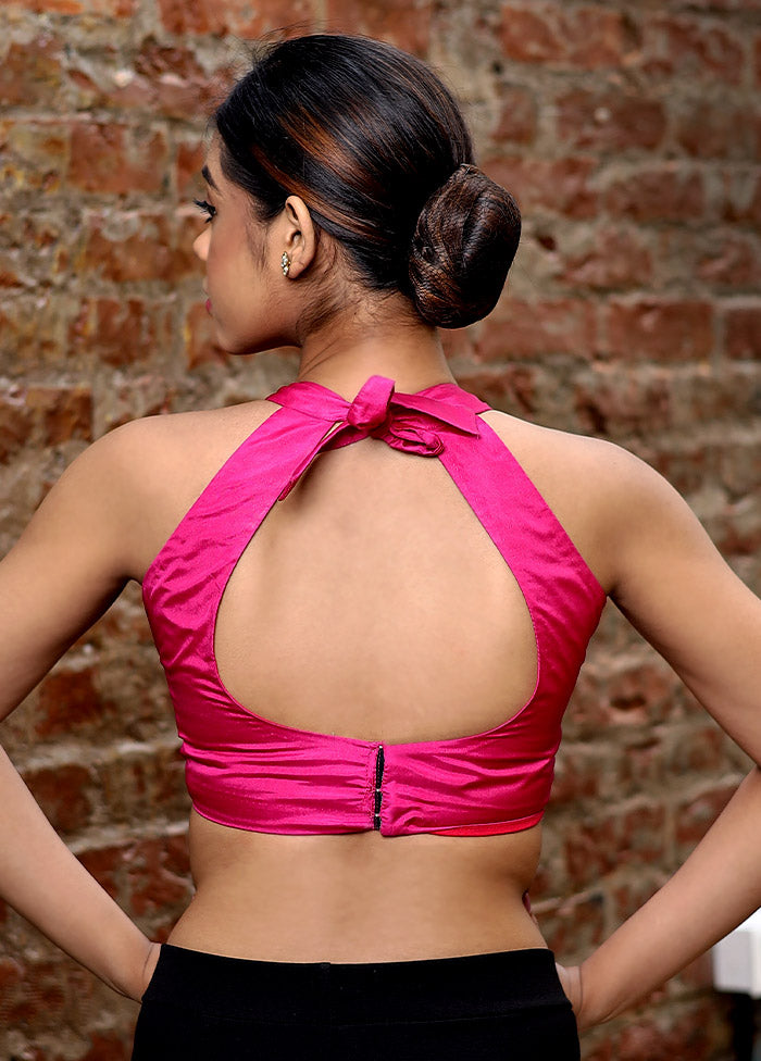 Pink Silk Designer Blouse - Indian Silk House Agencies