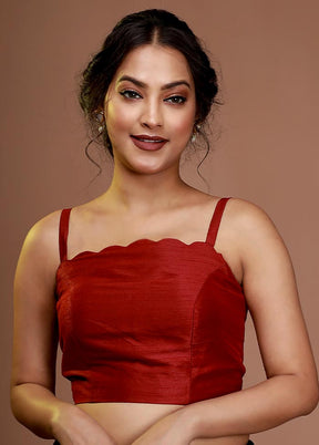 Maroon Silk Designer Blouse - Indian Silk House Agencies
