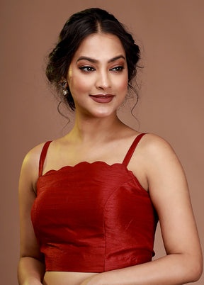 Maroon Silk Designer Blouse - Indian Silk House Agencies