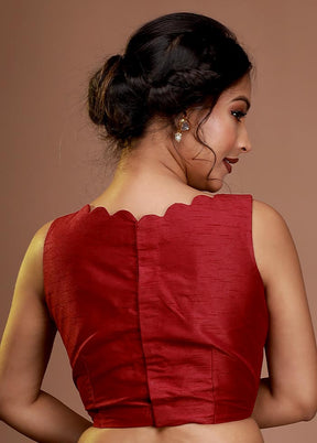 Maroon Silk Designer Blouse - Indian Silk House Agencies